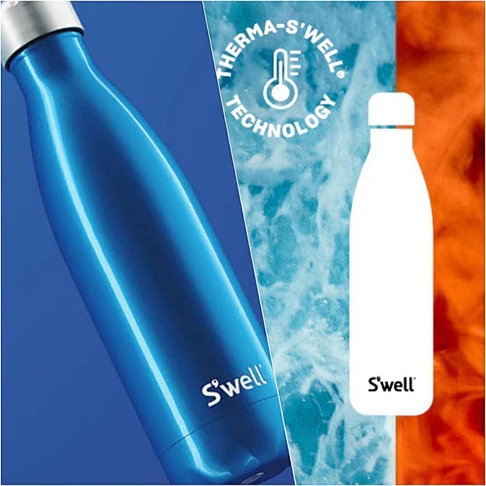 SWELL Hot Cold Insulated Stainless Steel Navy Bottle Small 9oz